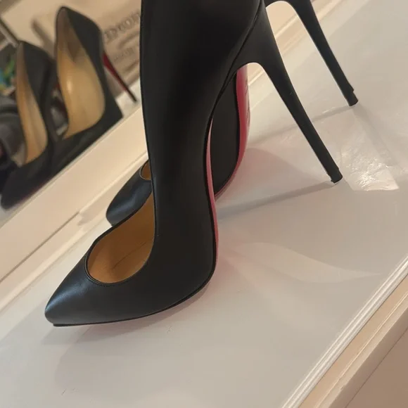 Christian Louboutin Pigalle Follies 100 black nappa leather EU 38.5 - Picture 8 of 11